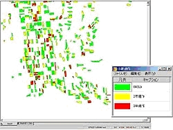 農業GIS-画面着色例「連作図」